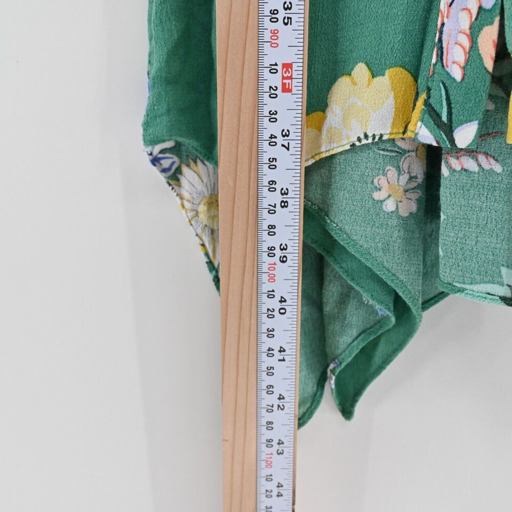 ANTHROPOLOGIE Dress Size 2 Maeve Rory Green Floral Sleeveless‎ Button Front Midi - Picture 10 of 12